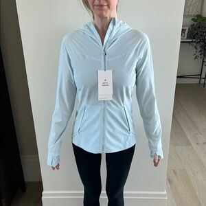 Light Blue Zip-Up Hoodie